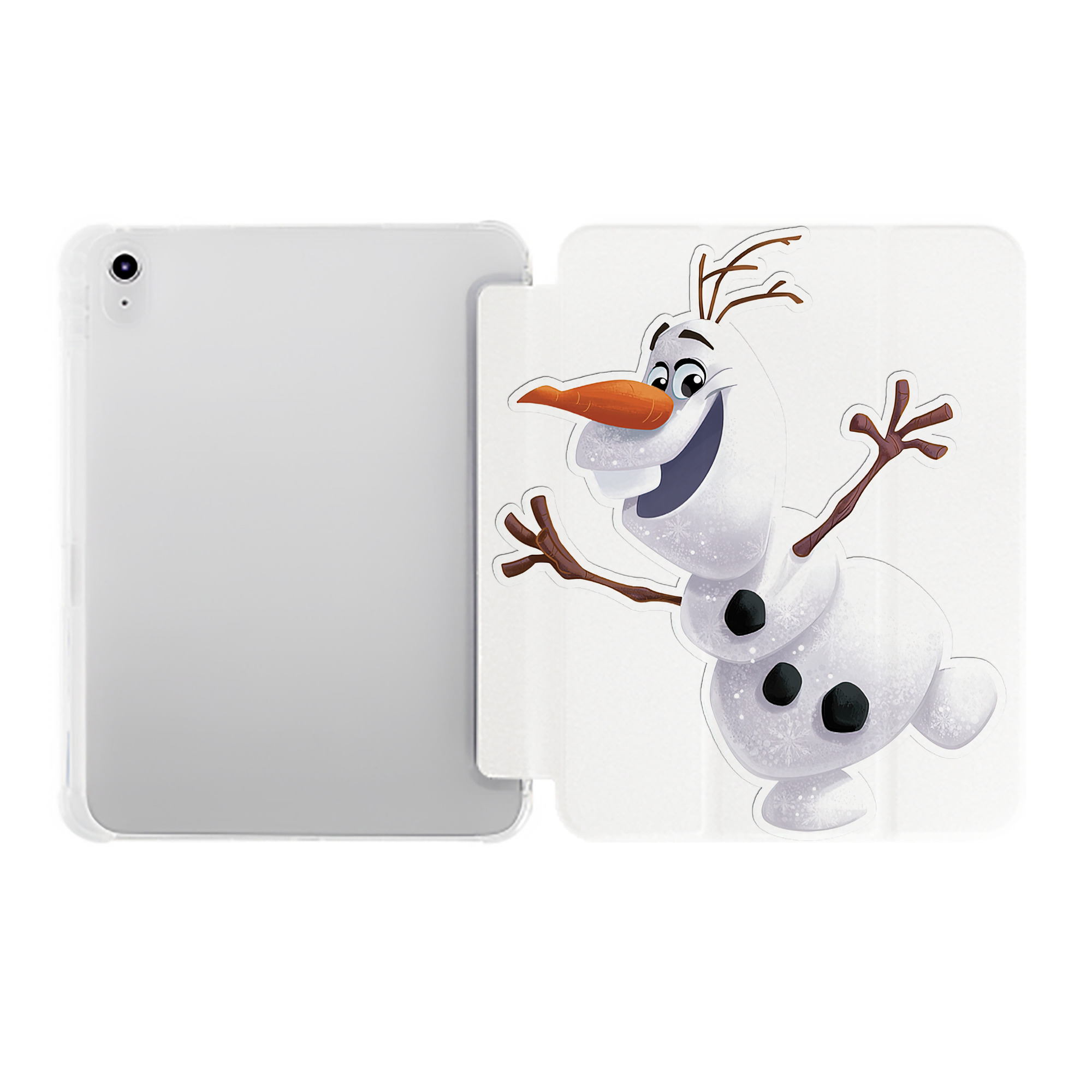 （画像用） アナと雪の女王 アンナ エルサ Frozen Anna Elsa IPad ケース ペン収納付き 三つ折りスタンド PUレザー×シリコン 対応機種9.5/10.5/10.9インチ